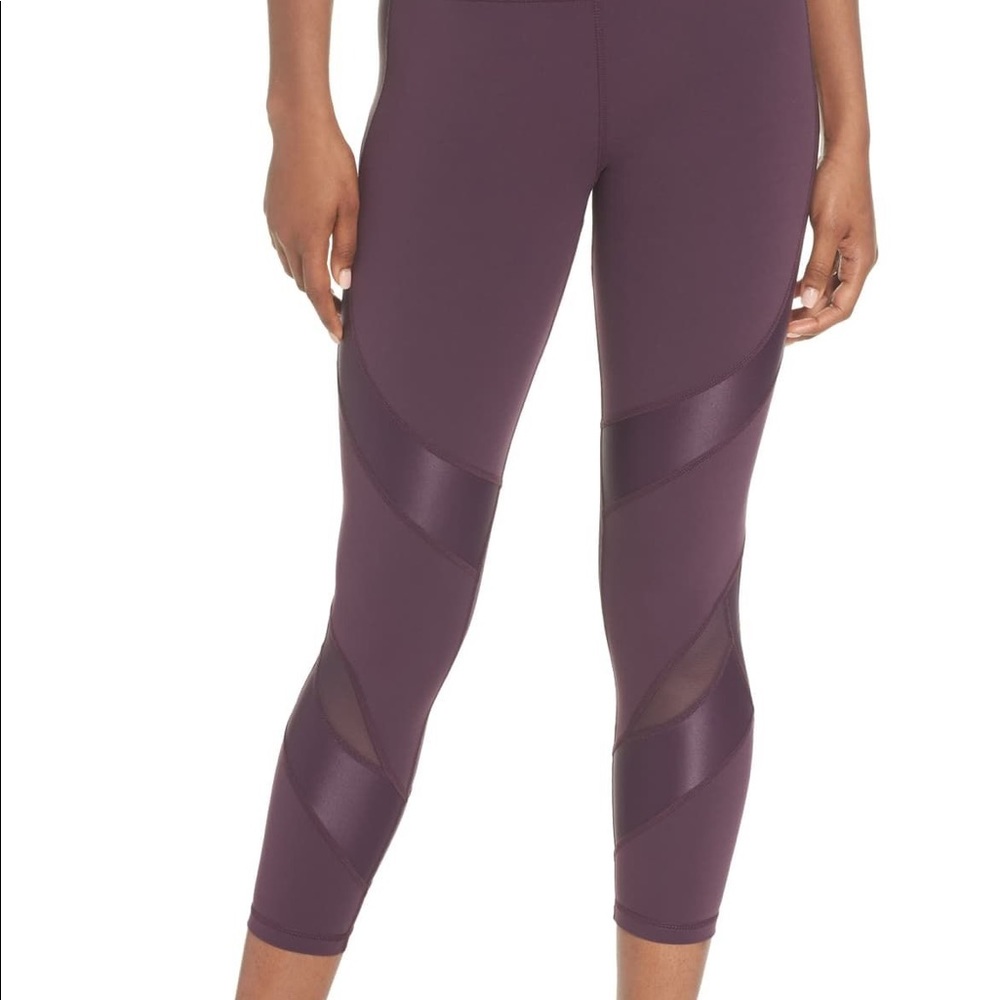 Sweaty Betty Power 7/8 Mesh Legging Aubergine